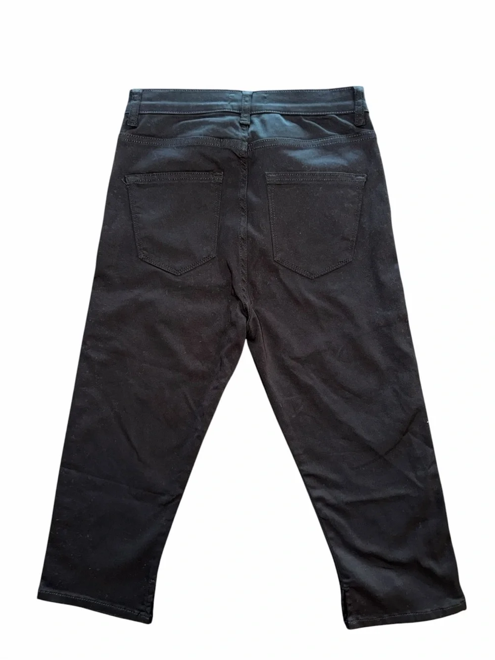 Zara Woman Black Stretch Capri Pants Cropped Slim Fit Size 4 - Picture 8 of 11